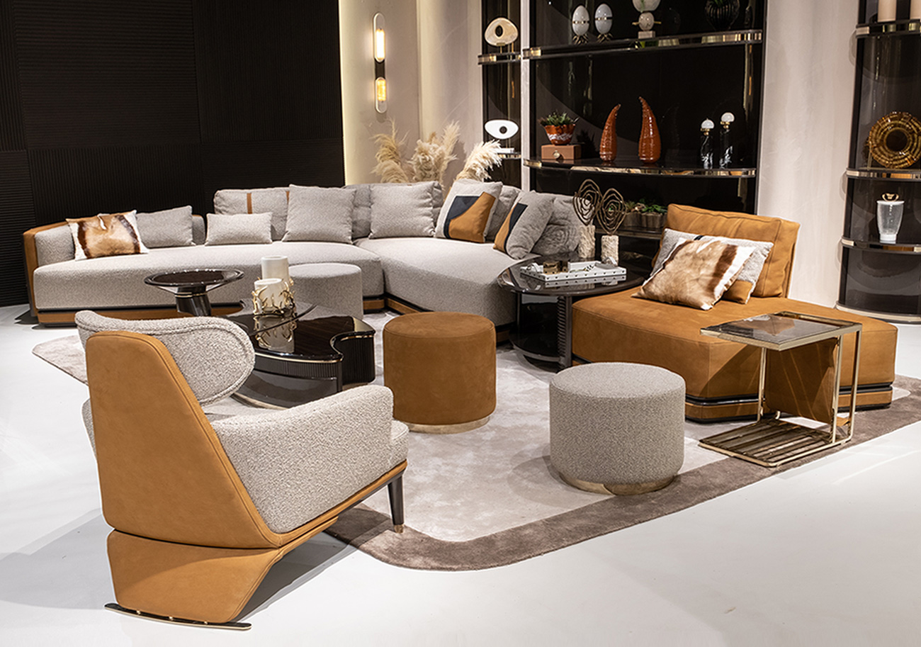 메두사 패브릭 누벅 6인용 코너형 명품 가구 소파 (지브라노 ZEBRANO) 