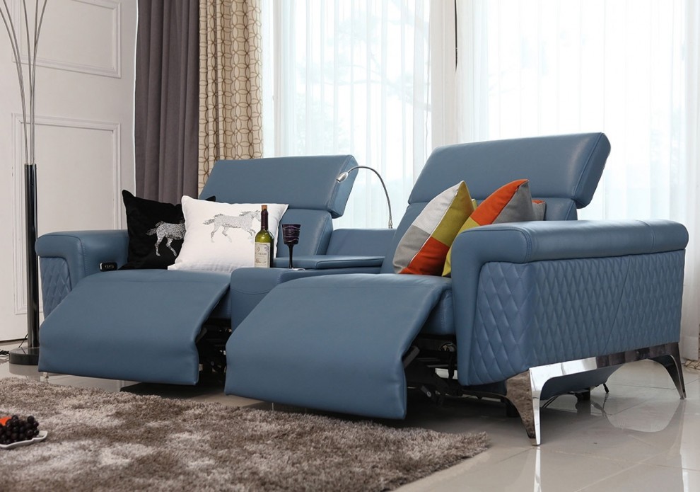 [전시] 코넬리 이태리 소가죽 3인용 리클라이너 소파