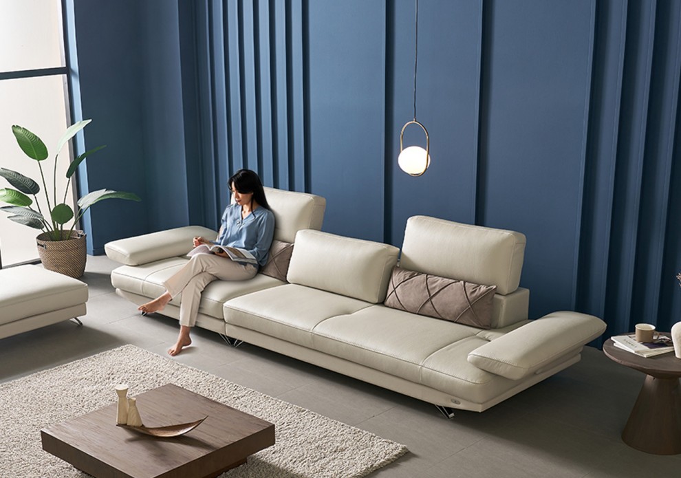 [특가]아멜리 천연 통가죽 4인 리프트 스윙 소파