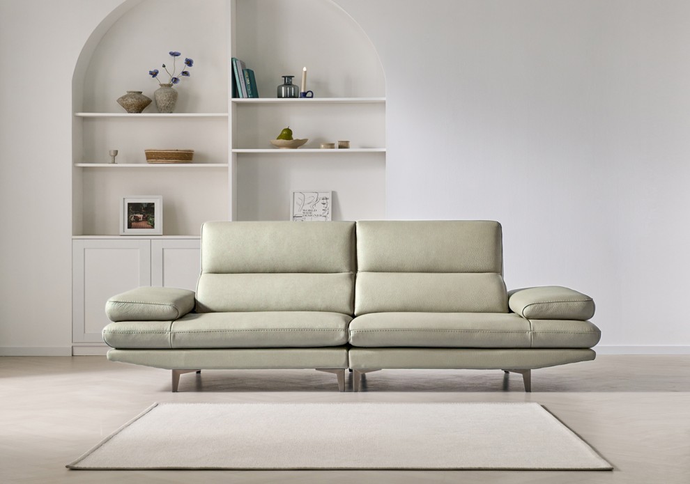 [특가]코모드 이태리 천연면피 소가죽 3.5인 소파