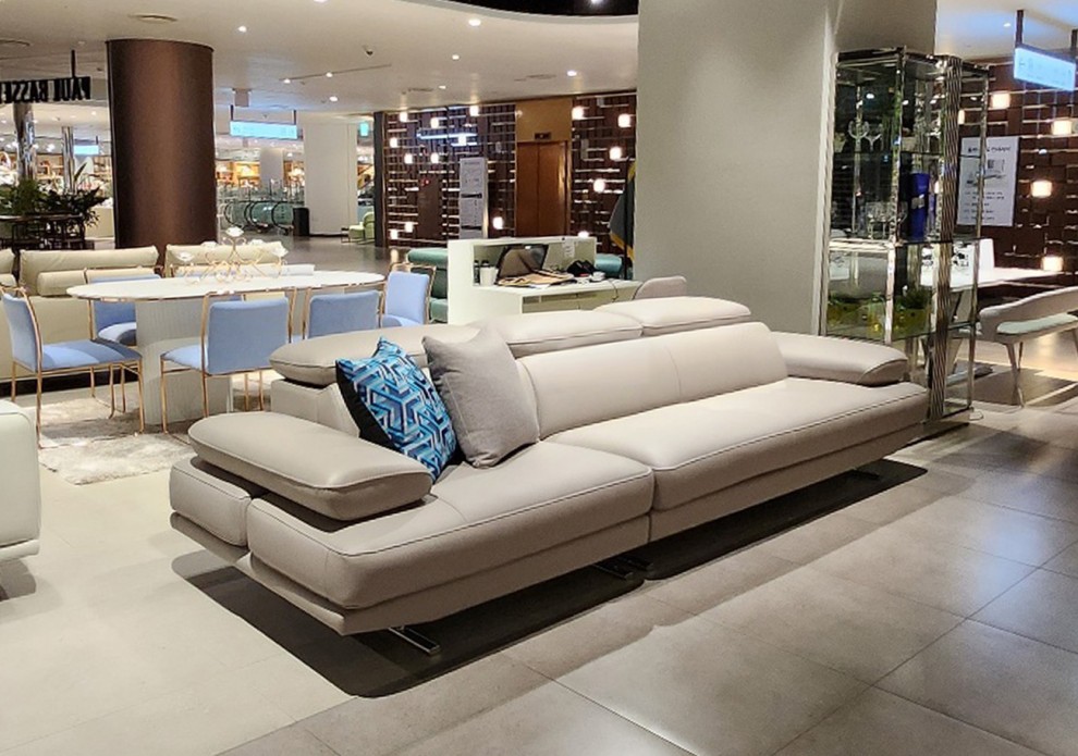 [전시]알베로 천연 통가죽 4인용 스윙 소파