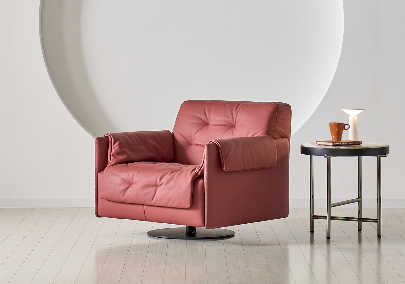 벨라노 1인 천연 면피 소가죽 명품 가구 소파