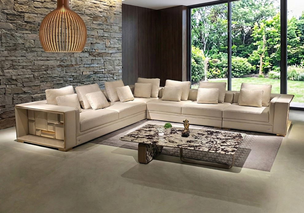 피닉스 세미에닐린 소가죽 4인/6인/8인용 코너형 명품 가구 소파