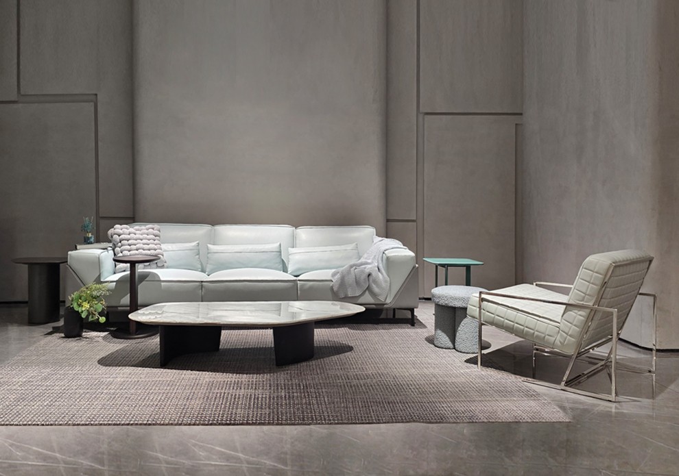 루센트 천연 소가죽 4인용 명품 가구 소파