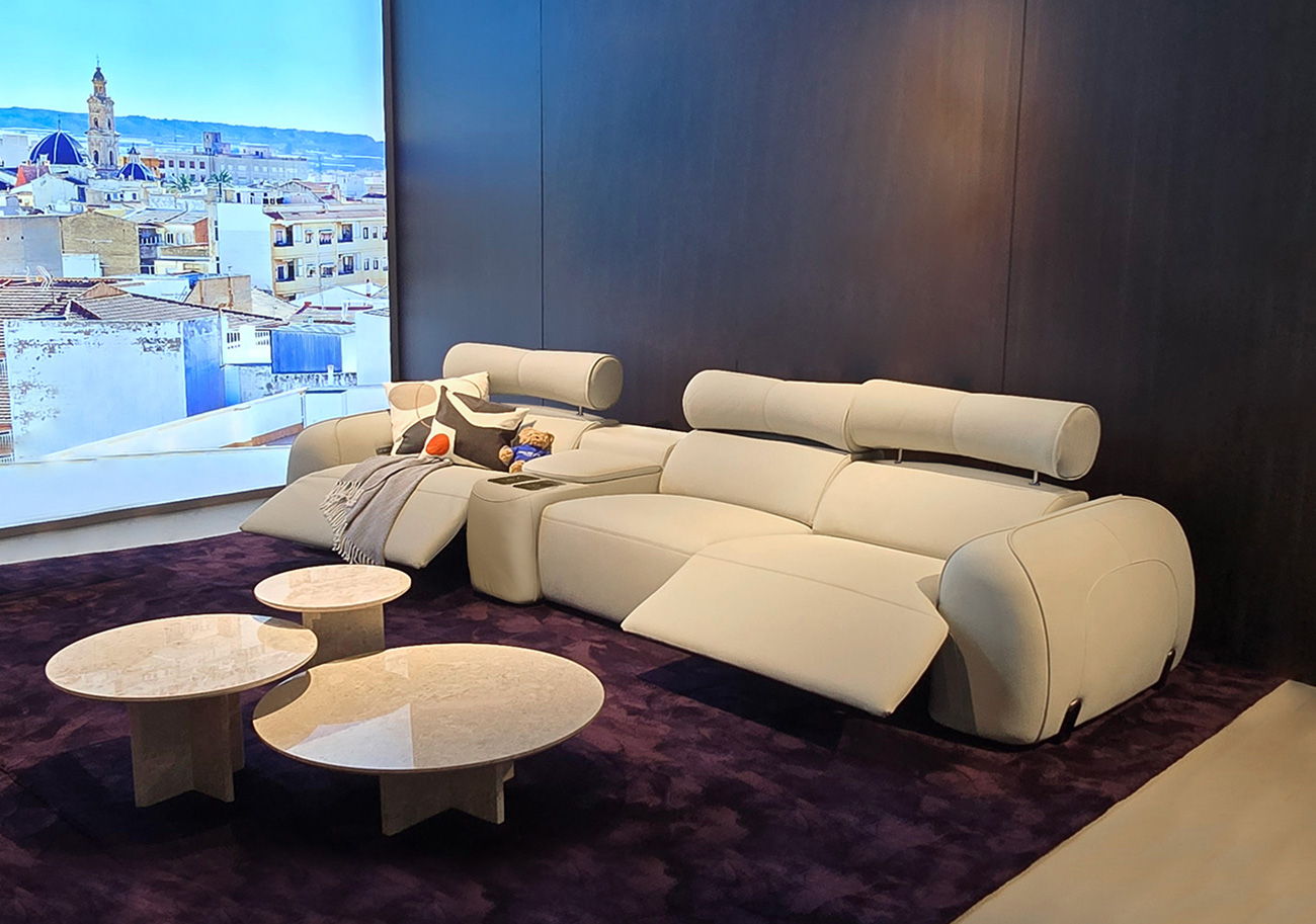 네이브 4인용 일자형 리클라이너 소파