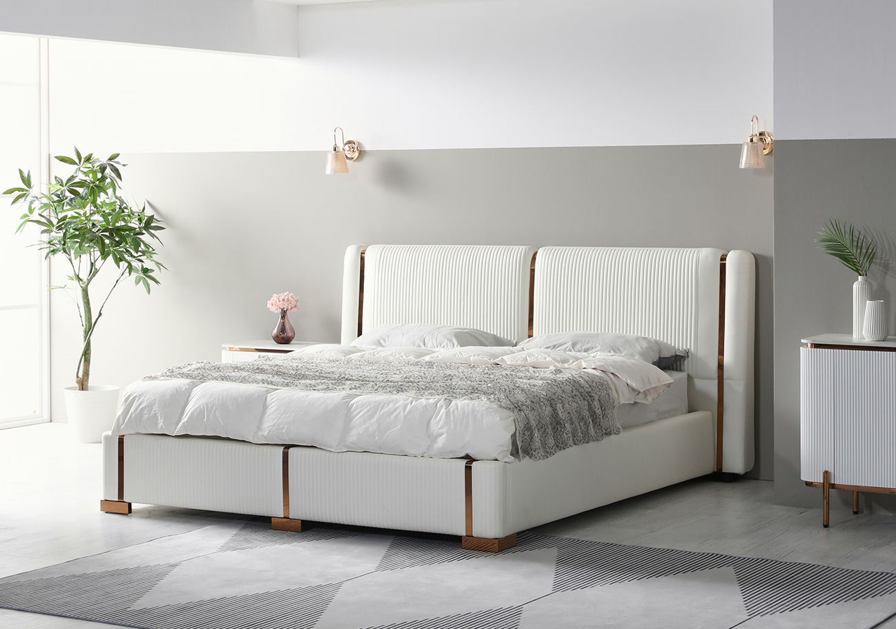 프레시아 천연 소가죽 침대 - 스몰킹SK/라지킹LK