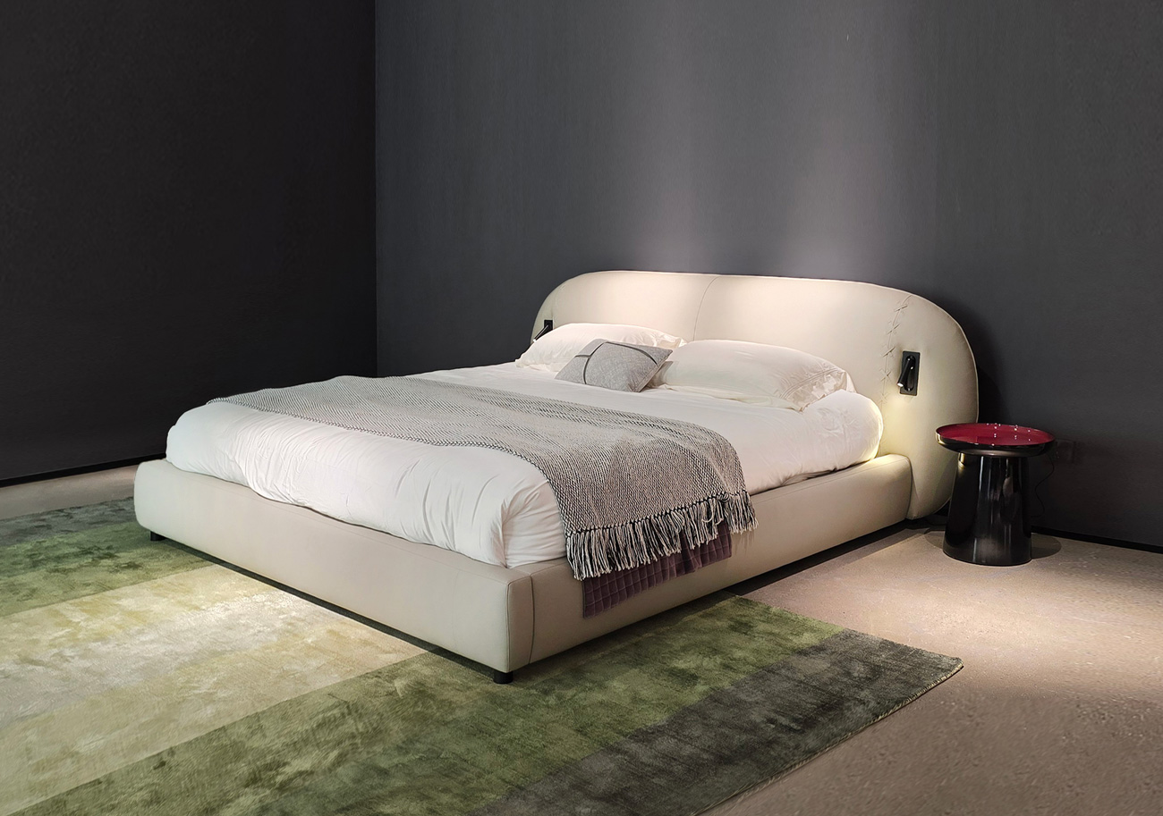 노바 천연 소가죽 침대 프레임 - 퀸Q/킹K