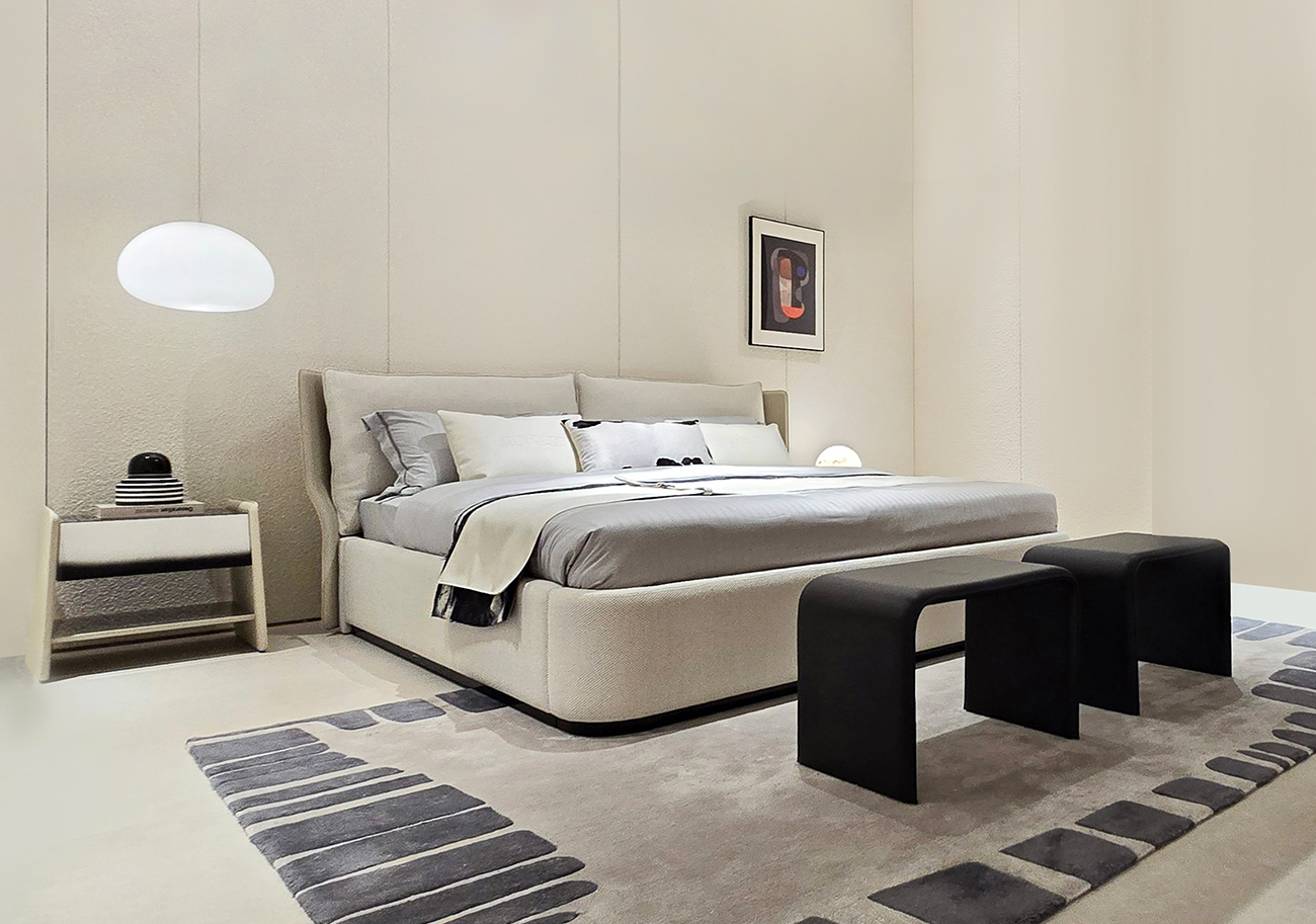 발렌티 패브릭 명품 침대 프레임 - 퀸Q / 킹K