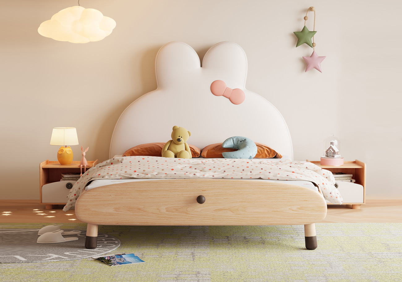 버니 원목 침대 프레임 - 라지슈퍼싱글LSS / 퀸Q