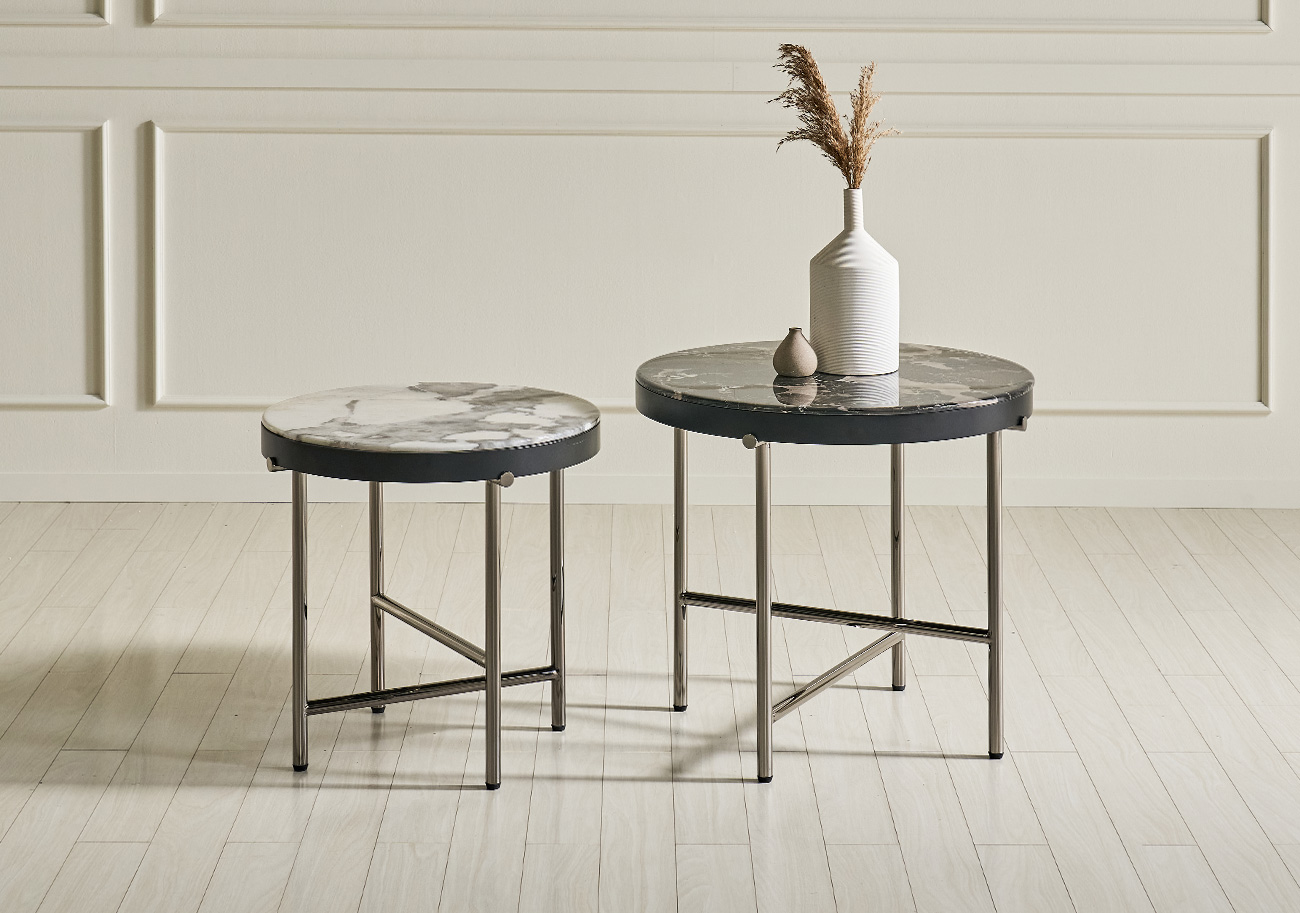 카슨 대리석 사이드테이블