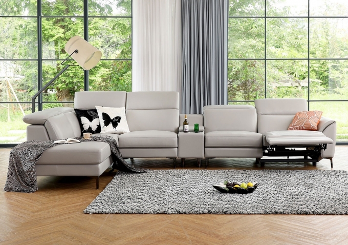 [전시] 아리엘 리클라이너 코너 카우치형 소파