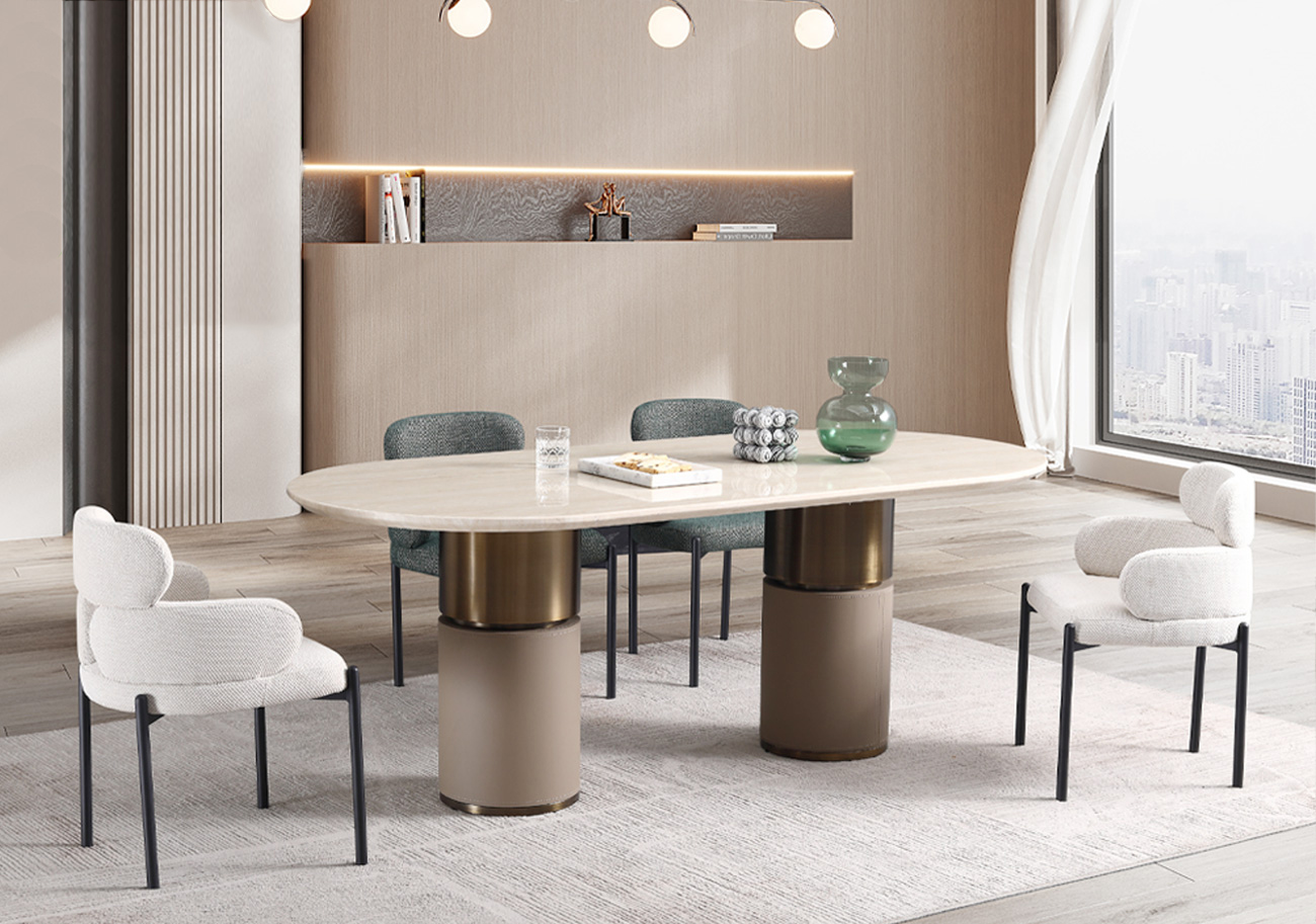 헬레네 대리석 4인/6인용 식탁 세트