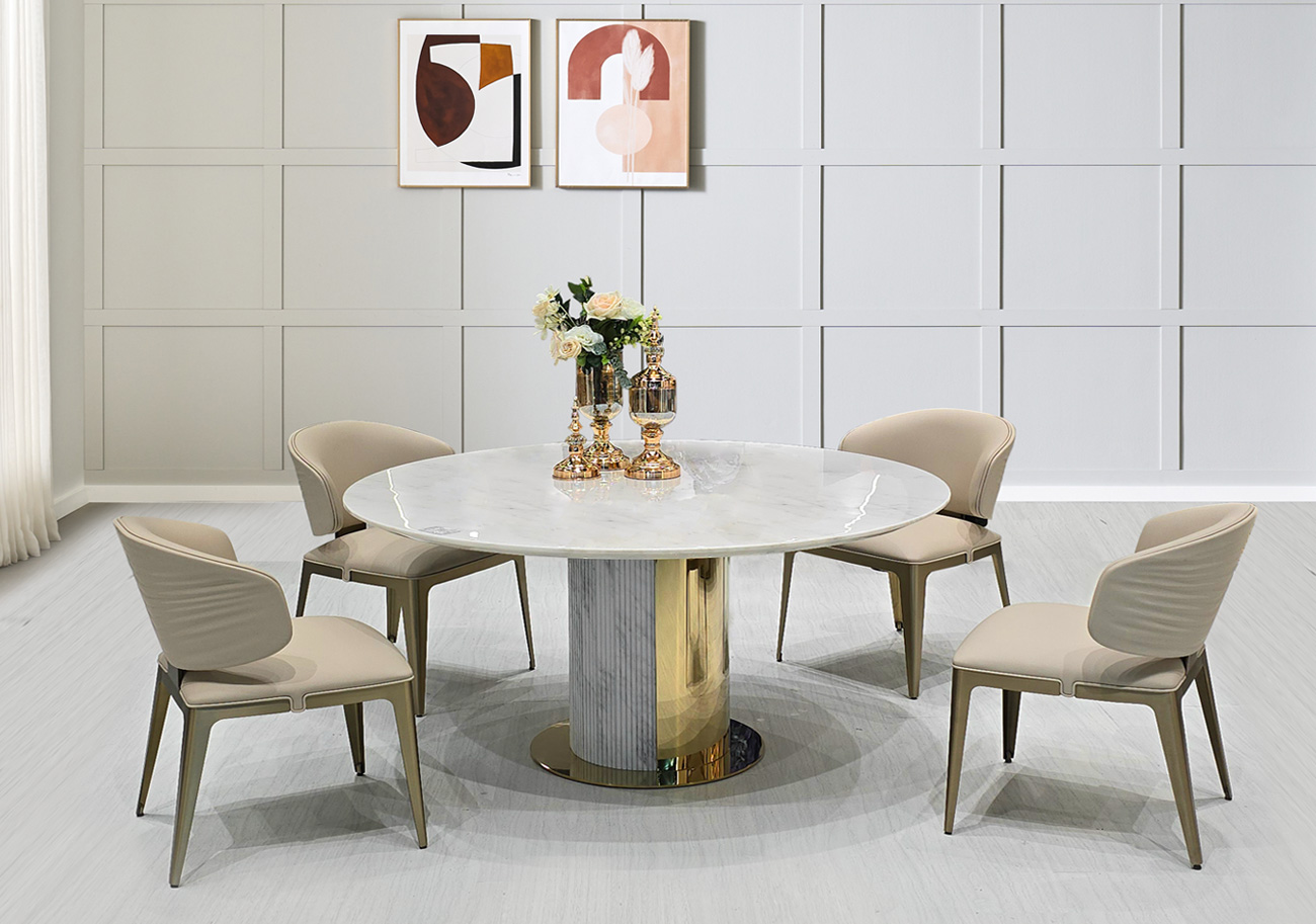 렌느 원형 대리석 6인/8인용 명품 식탁 세트 가구
