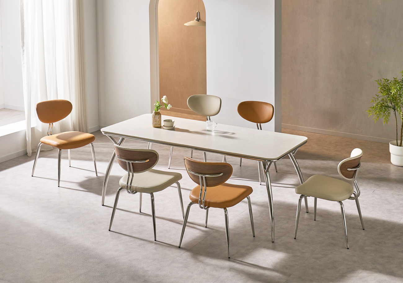 올리 세라믹 6인용 식탁 세트