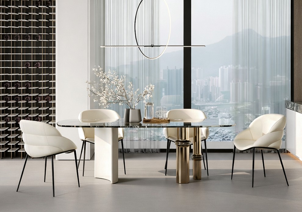 버던 대리석 6인/8인용 식탁 세트