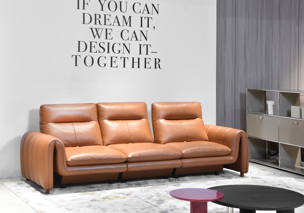 카르노 천연 소가죽 4인용 소파 카르노 천연 소가죽 4인용 소파